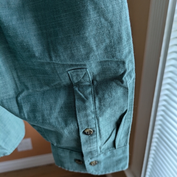 NEW L.L.Bean Women's Tops / Blouse Size 1X Plus Green 98% Cotton 2% Spandex - Picture 5 of 10